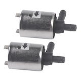 Maxbell 2 Pieces DC 12V Electric Solenoid Valve for Water Air Gas Normally Closed Replacement Silver Valve