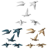 Maxbell 5Pcs Creative Resin Seagull Shaped Bedroom TV Background Wall Decorations White