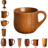 Maxbell Wooden Mug Beer Cups Drink Mugs Handcrafted Wedding Favor Fashion Mug 2x