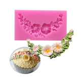 Maxbell 2xDaisy Flower Floral Swag Silicone Fondant Mould Cake Decorating Baking Mat