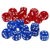 Maxbell 20 Pieces Acrylic Six Sided D6 Dice for D&D TRPG Party Board Game Toys