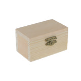 Maxbell 2PCS Unfinished Unpainted Wooden Jewelry Box DIY Storage Chest Treasure Case