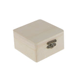 Maxbell 2PCS Unfinished Unpainted Wooden Jewelry Box DIY Storage Chest Treasure Case