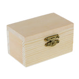 Maxbell 5pcs Unpainted Wooden Jewelry Box DIY Storage Treasure Toy Case 9 X 5 X 5cm