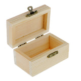 Maxbell 5pcs Unpainted Wooden Jewelry Box DIY Storage Treasure Toy Case 9 X 5 X 5cm