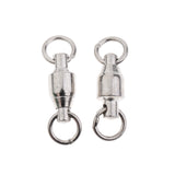 Maxbell 60pcs Ball Bearing Swivels Fishing Swivels Solid Rings Fishing Tackle 4# 5# Abrasion Resistant Anti-corrosion