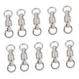 Maxbell 60pcs Ball Bearing Swivels Fishing Swivels Solid Rings Fishing Tackle 4# 5# Abrasion Resistant Anti-corrosion