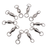 Maxbell 60pcs Ball Bearing Swivels Fishing Swivels Solid Rings Fishing Tackle 4# 5# Abrasion Resistant Anti-corrosion