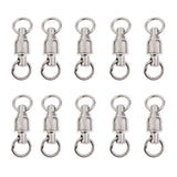 Maxbell 60pcs Ball Bearing Swivels Fishing Swivels Solid Rings Fishing Tackle 4# 5# Abrasion Resistant Anti-corrosion