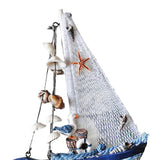 Maxbell 2Pieces Mediterranean Nautical Tropical Fishing Net Sailing Home Ornament