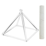 Maxbell Quartz Crystal Singing Pyramid C Note Root Chakra for Relaxation Prayer 6inch+Suede Mallet High quality