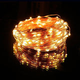 Maxbell 2pcs 100 LED String Battery Operated Copper Wire Fairy Lights Xmas Party 10m