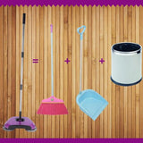 Maxbell Household Hand Push Sweeper 360°Rotating Broom Cleaner RD + Broom Holder