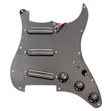 Maxbell 3 Ply Loaded Prewired Pickguard Single Coil Humbucker Pickups for Fender ST Guitar Replacement Black