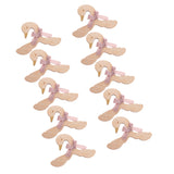 Maxbell 10 Pieces Sweet Swan Pink Bow Baby Kids Room Wooden Coat Clothes Hook Hanger