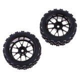 Maxbell RC 1:10 Racing Car Tires Black Wheel Rim for HSP HPI Rock Crawler Parts Pack of 4