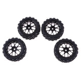 Maxbell RC 1:10 Racing Car Tires Black Wheel Rim for HSP HPI Rock Crawler Parts Pack of 4