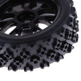 Maxbell RC 1:10 Racing Car Tires Black Wheel Rim for HSP HPI Rock Crawler Parts Pack of 4