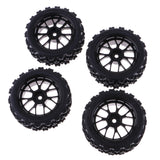 Maxbell RC 1:10 Racing Car Tires Black Wheel Rim for HSP HPI Rock Crawler Parts Pack of 4