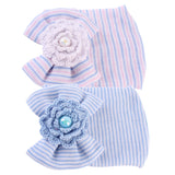 Maxbell 2 Pieces Newborn Baby Bowknot Beanie Hat Soft Hospital Cap 0-6 Months