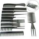 Maxbell 10 Pieces Salon Hair Cutting Hairdressing Barber Combs Brush Set+12 Clips