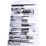 Maxbell 10 Pieces Salon Hair Cutting Hairdressing Barber Combs Brush Set+12 Clips