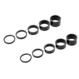 Maxbell 10pcs Bike Bicycle Full Carbon Headset Spacer 1-1/8'' Stem Washer 20mm-15mm-10mm-5mm-3mm