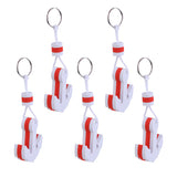 Maxbell 5x Boating Sea Fishing Water Floating Keychain Key Ring- Anchor Shape White