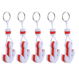 Maxbell 5x Boating Sea Fishing Water Floating Keychain Key Ring- Anchor Shape White