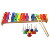 Maxbell 8-notes Chromatic Diatonic Handbells Set with 15-notes Xylophone Kids Gift