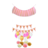 Maxbell Glitter Baby Shower Tutu High Chair Skirt & Birthday Party Decoration Set for Kids Party Supplies