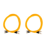 Maxbell 3 pieces 3meter Singlemode Double Core Fiber Optic Jumper Cable FC to FC Yellow