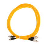 Maxbell 3 pieces 3meter Singlemode Double Core Fiber Optic Jumper Cable FC to FC Yellow