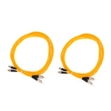 Maxbell 3 pieces 3meter Singlemode Double Core Fiber Optic Jumper Cable FC to FC Yellow