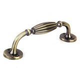 Maxbell Antique Brass Drawer Pull Knob Kitchen Cupboard Cabinet Door Handles With Mounting Screw Decor 96mm