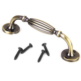 Maxbell Antique Brass Drawer Pull Knob Kitchen Cupboard Cabinet Door Handles With Mounting Screw Decor 96mm