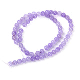 Maxbell 6mm Violet Jade Round Shaped Gemstone Loose Beads Strand for Necklace Bracelet Jewelry Making Craft Projects DIY 15.5 Inch