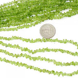 Maxbell Fashionable 4-6mm Peridot Chips Gemstone Loose Beads Strand 34-36 Inch for Necklace Bracelet DIY Jewelry Making