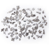 Maxbell Mixed Assorted Shape Alloy Pendant Charm Jewelry Necklace Bracelet DIY Charms Pack of 100PCS Tibetan Silver