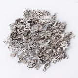 Maxbell Mixed Assorted Shape Alloy Pendant Charm Jewelry Necklace Bracelet DIY Charms Pack of 100PCS Tibetan Silver