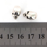 Maxbell 4mm Hole Diameter Antique Silver Skull Design Spacer Beads Jewelry Design Bracelet Necklace DIY Making Beads Pack of 10PCS