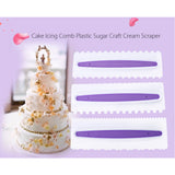 Maxbell 4pcs Fondant Cream Scraper Craft Cake Decorating Kitchen Supply for Gum Paste 23x7.5x1cm