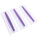 Maxbell 4pcs Fondant Cream Scraper Craft Cake Decorating Kitchen Supply for Gum Paste 23x7.5x1cm