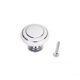 Maxbell Zinc Alloy Ceramic Home Bedroom Door Knob Wardrobe Cabinet Cupboard Drawer Pull Handle White + 1 Screw