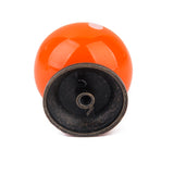 Maxbell Ceramic White Dot Charms Home Kitchen Door Drawer Cupboard Wardrobe Pull Handle Knob Orange with Mounting Screw