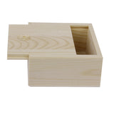 Maxbell Wooden Jewelry Bracelet Soap Case Storage Box Holder Organiser Craft Supplies Burlywood 3.3 x 3.3 x 1.6inch