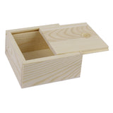 Maxbell Wooden Jewelry Bracelet Soap Case Storage Box Holder Organiser Craft Supplies Burlywood 3.3 x 3.3 x 1.6inch