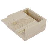 Maxbell Wooden Jewelry Bracelet Soap Case Storage Box Holder Organiser Craft Supplies Burlywood 3.3 x 3.3 x 1.6inch