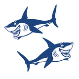 Maxbell 4 Pieces Shark + Shark Teeth Decals Stickers Kayak Fishing Boat Car Graphics