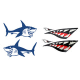 Maxbell 4 Pieces Shark + Shark Teeth Decals Stickers Kayak Fishing Boat Car Graphics